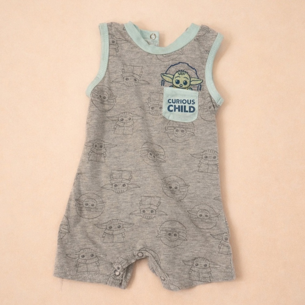Curious Child Baby Romper with The Child Graphic (6-9M)